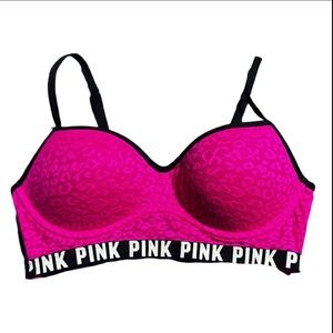Pink Victoria’s Secret Lace Leopard Pink Bralette